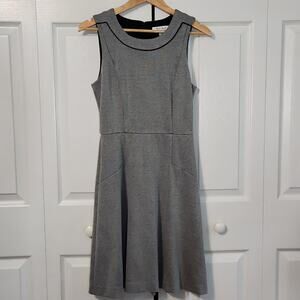White House Black Market Women's Black & Gray Sleeveless Knee Length Dress Sz 2
